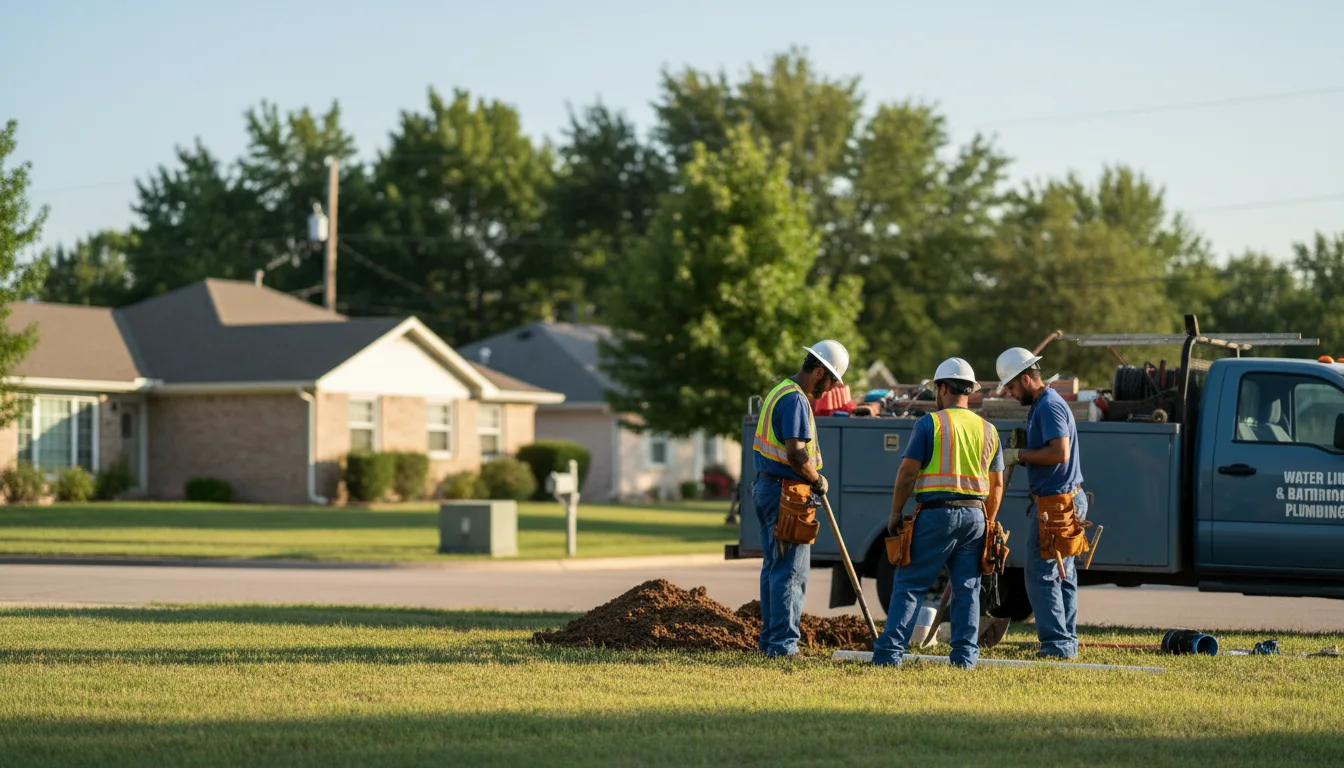 Residential water line and bathroom plumbing service in South Sioux City, NE